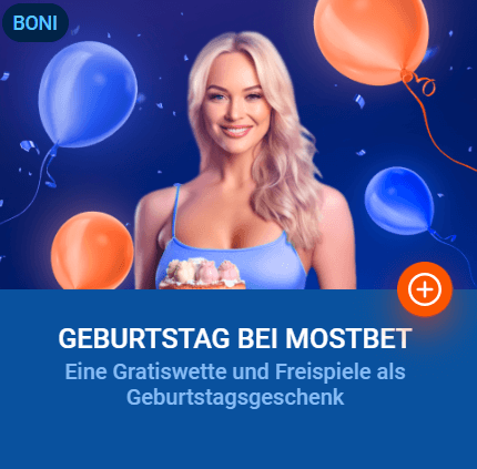 Geburtstags-Bonus für alle Mostbet-Spieler